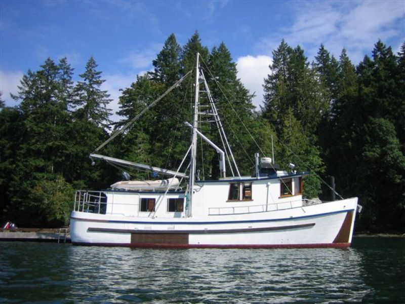 converted trawler yachts for sale