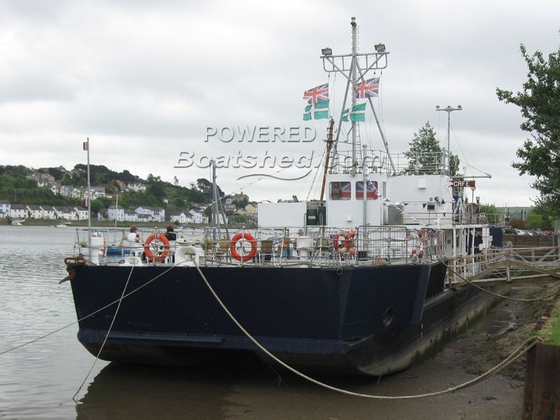 Floating Cafe Steel Barge Live Aboard & Income