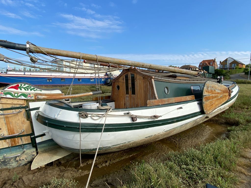 Dutch Barge Tjalk Liveaboard With Woodburner
