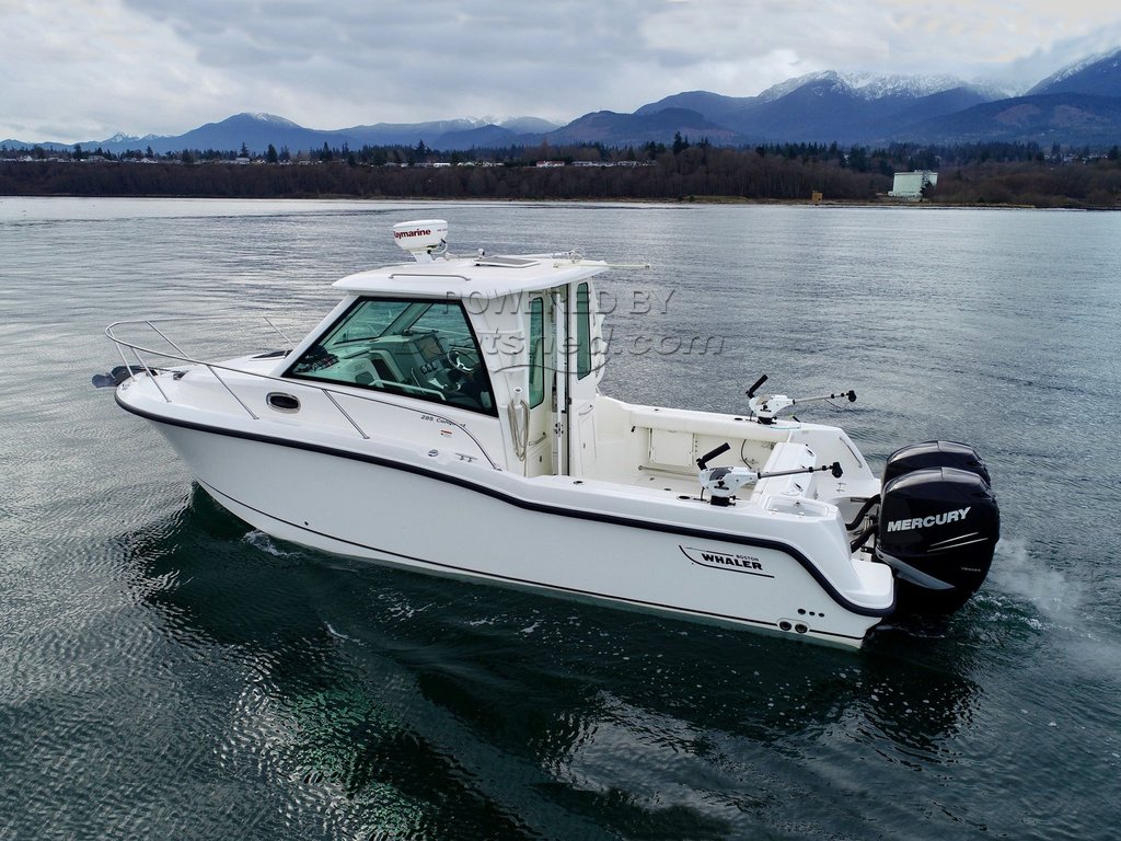 Boston Whaler 285 Conquest Pilothouse Twin 225 Verado Engines