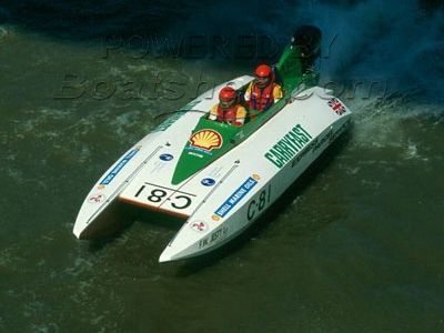 Lorne Campbell & Gordon Wright 23 Cat Class 3 Offshore Powerboat.