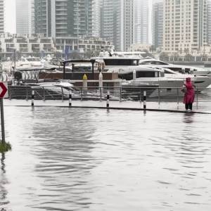 Video: Dubai marina caught in severe flooding