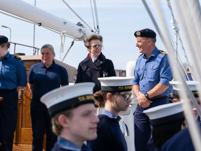 First Sailing as Admiral of Sea Cadet Corps for HRH The Princess Royal