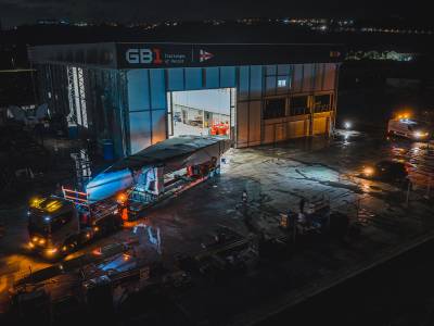 GB1’S AC75 America’s Cup Race Boat Arrives in Naples