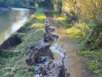 UK canals left damaged by Storm Babet