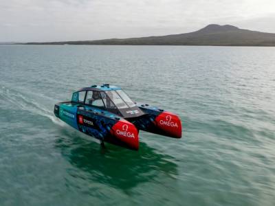 America’s Cup: Watch Team NZ’s hydrogen chase boat reach 50 knots