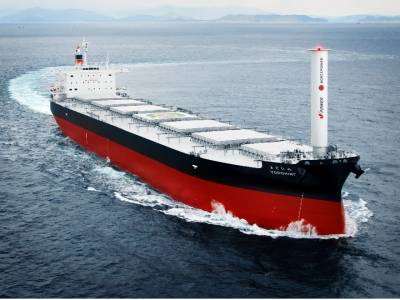 J-Power and Norsepower install wind propulsion system on cargo vessel