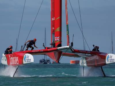 Emirates GBR still aiming for Grand Final after dramatic day at ITM New Zealand Sail Grand Prix