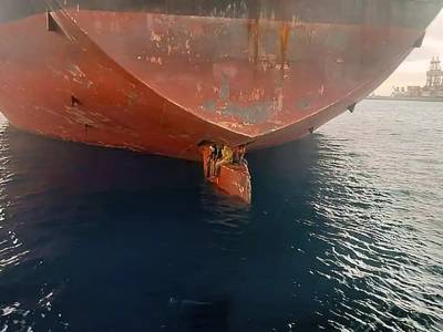 Stowaways rescued after spending 11 days on rudder of oil tanker