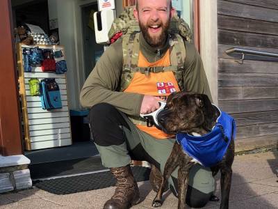 RNLI fundraiser and his dog set off on 6,000-mile walk