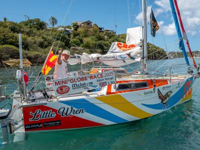 Adam Waugh builds his own boat then sails around the world for charity