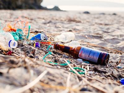 Sewage-related litter washing up on UK beaches