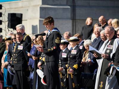 Lancashire teenager honours Nelson at national Trafalgar Day commemorations