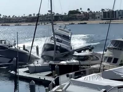VIDEO: Stolen yacht destroys multiple boats during joyride