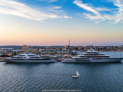 TWO MAJOR SUPERYACHTS HIGHLIGHT POOLE HARBOUR’S GROWING SUPERYACHT APPEAL
