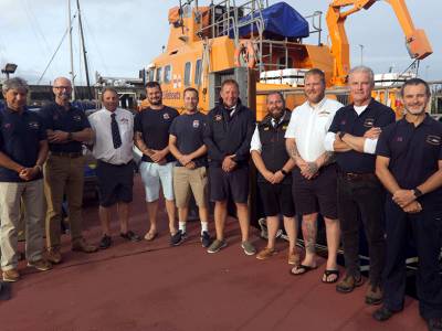 RNLI lifeboat crew to receive Gallantry Awards for rescuing eight people from yacht in hurricane conditions