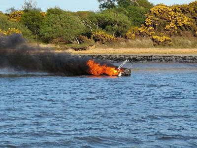 RNLI comes to the rescue after boat engine catches fire