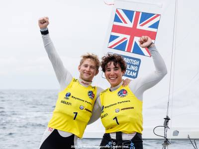 Wrigley and Harris crowned 470 sailing world champions in Enoshima