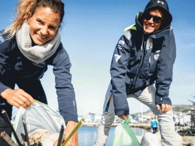 Olympic sailors’ show of force for Plastic Free Day