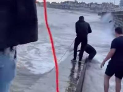 Watch: Teenager rescued from sea
