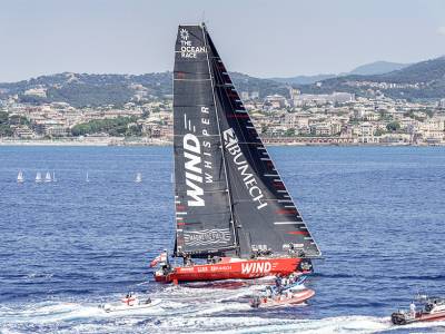 WindWhisper Racing Team wins Stage 3 into Genova to take The Ocean Race VO65 Sprint Cup