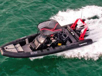 Highfield Boats reveals support RIB for new HUGO BOSS campaign