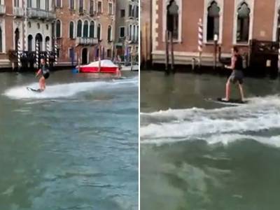 WATCH: Venice’s Mayor labels water skiers ‘arrogant imbeciles’