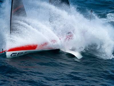 Capsize and gear failure challenge Brits on day one of America’s Cup Preliminary Regatta