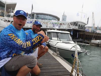 Yamaha powered prize boat presented to Sea Angling Classic winners