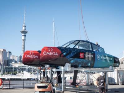 America’s Cup team launches hydrogen-powered foiling chase boat