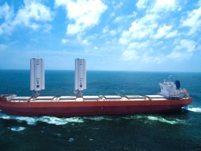 Groundbreaking wind-powered cargo ship sets sail