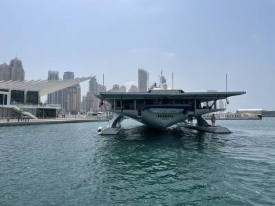 Porrima berths at Dubai Harbour on its worldwide sustainability voyage