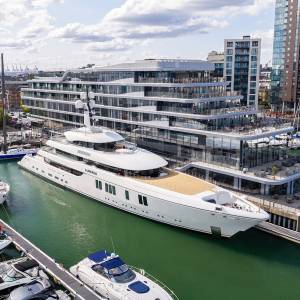 73m superyacht Lunasea makes history as largest yacht to visit Ocean Village Marina