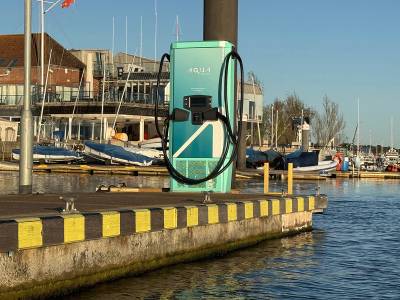 Lymington Harbour Powers Up for Electric Boating with New Aqua superPower Fast Charger