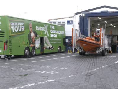 Radio X’s Chris Moyles broadcasts live from Margate RNLI