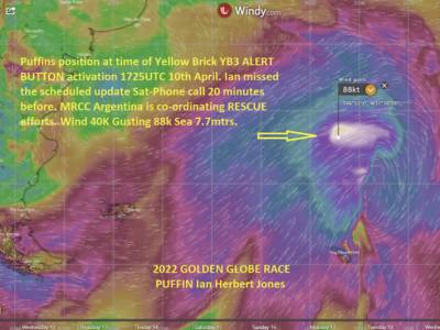 EPIRB activation in extreme storm- PUFFIN Golden Globe Race