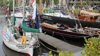 Historic Yachts displayed in London