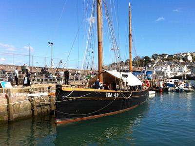 Restored Brixham trawler, Pilgrim, to make debut at  BMF South West annual Try a Boat Free! 