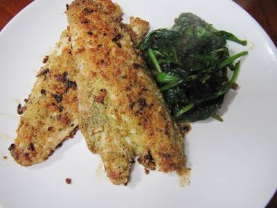 From the Galley - Sea Bass with a Sage & onion crust