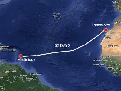 Capibara reached Martinique 18/12 15.42