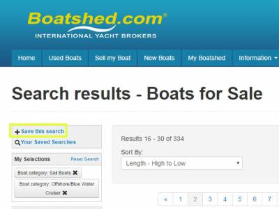 Boatshed.com New feature - Searching for your next boat..