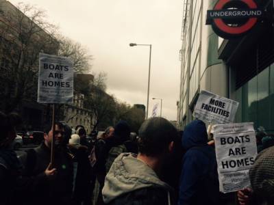 Canal Boaters Join 150,000 Protestors on the Streets of London