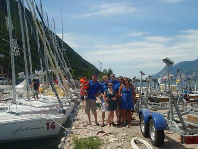 Boatshed Hamble sponsor a J80 at the European championships 2010 on Lake Garda. 