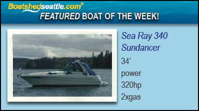 Boatshed Seattle Yacht Brokers  feature a Sea Ray 340 Sundancer